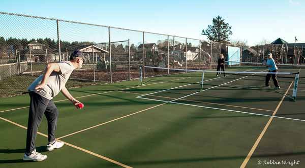 Culbertson Park has 4 courts for pickleball play People love playing pickleball in Culberston Park in Long Beach Washington