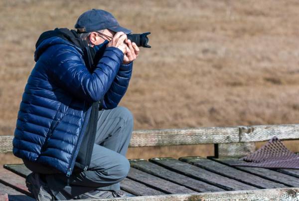The Long Beach Peninsula is a photographers dream Man taking photograph in Oysterville Washington.