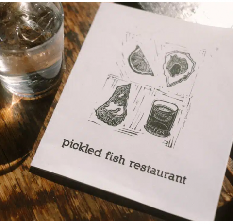 Menu Pickled Fish menu