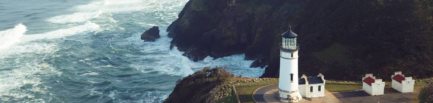 North Head Lighthouse aerial view