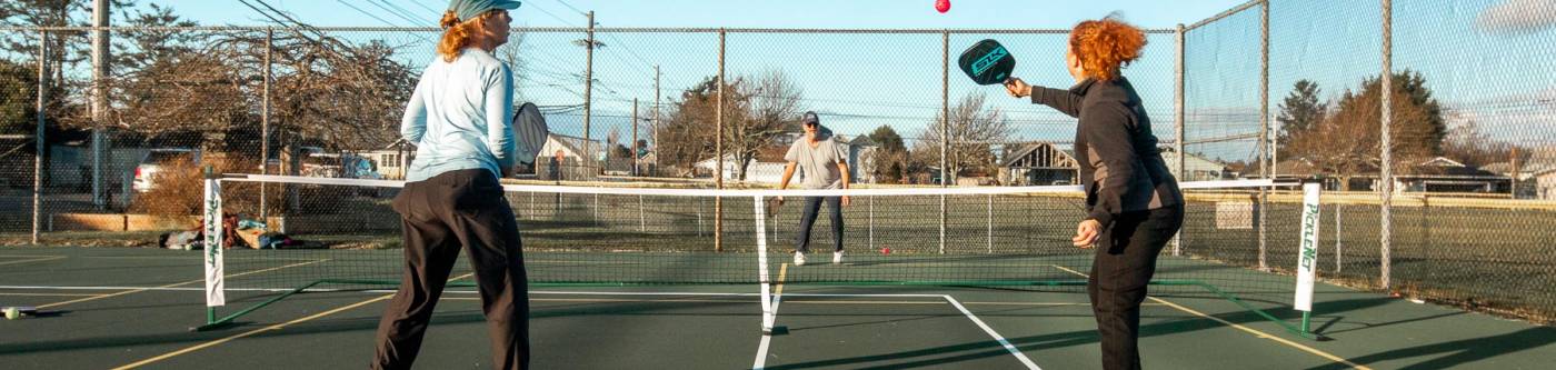 Pickleball is a local past time in Long Beach Washington