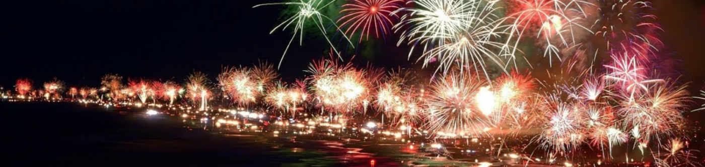 Fireworks on the Long Beach Pensinual